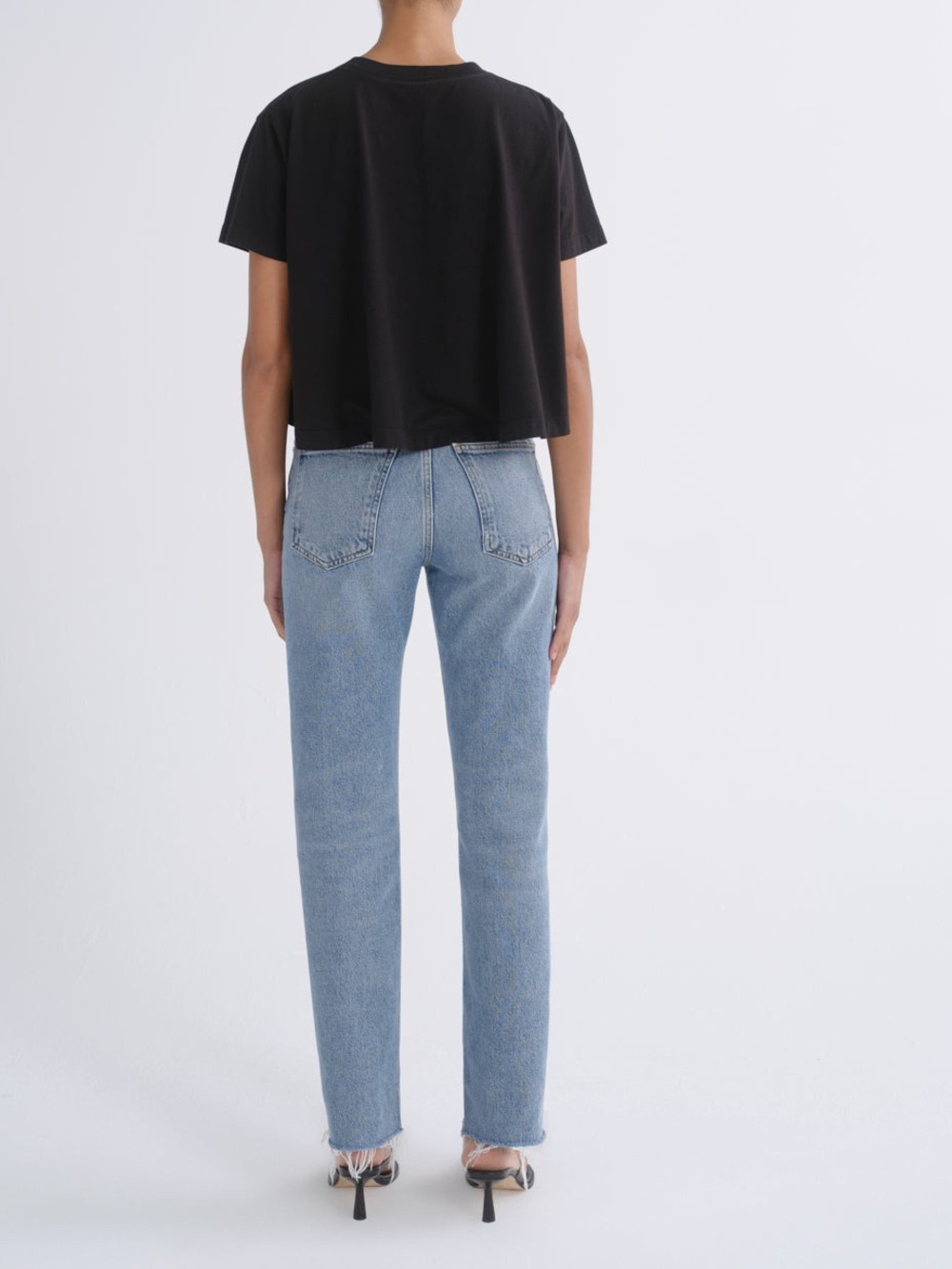 A Golde Lana Sway Light Wash jeans button fly raw hem size 28 - Picture 3 of 13